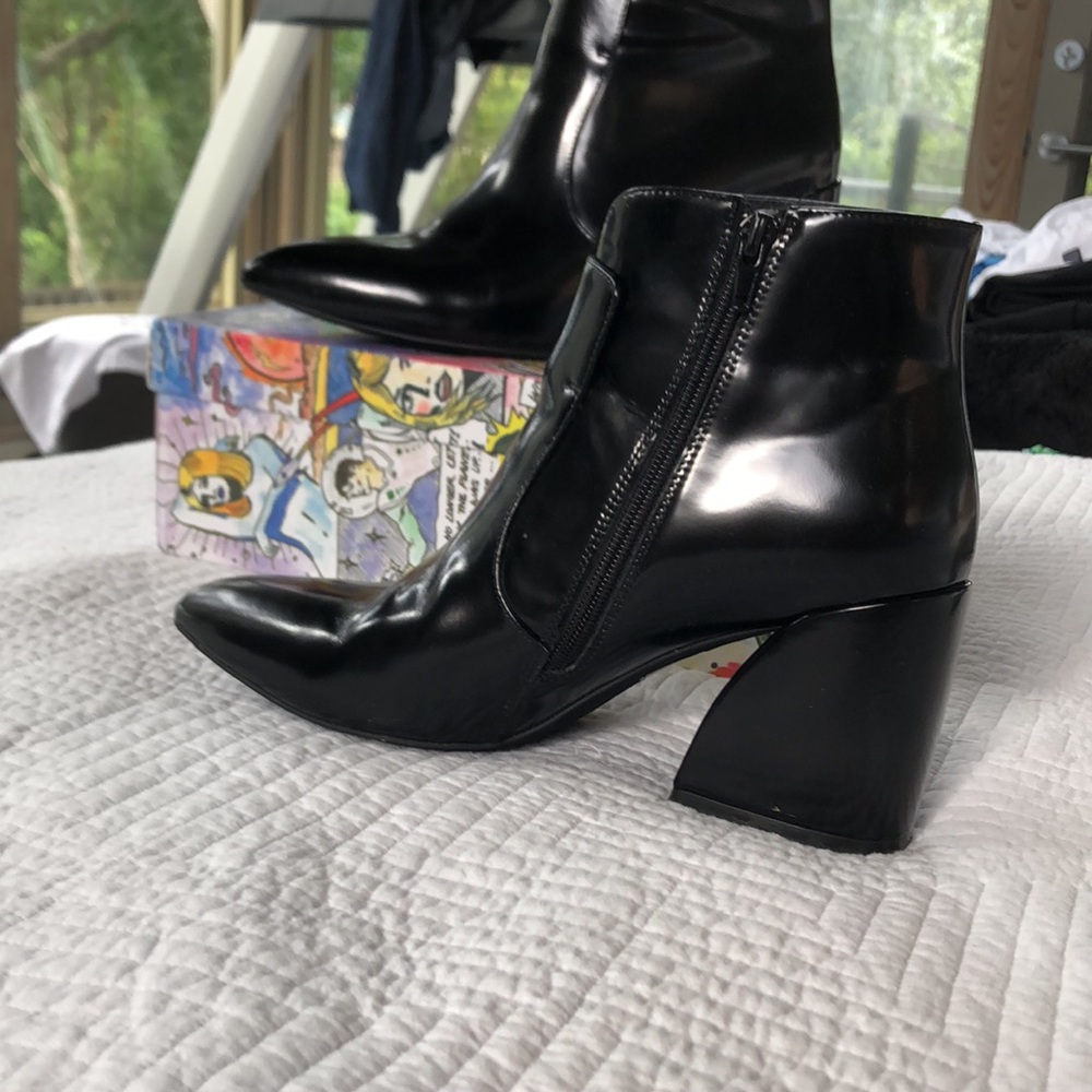 Jeffrey Campbell Patent Leather Booties Boots